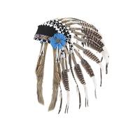 Amagogo Copricapo di Piume Artificiali, Ispirato all'India, Accessori per Foto, Decorazioni per la casa, Copricapo Indiano, per Travestimenti, Giochi di