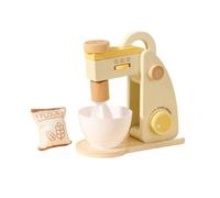 Amagogo Cucina Giocattolo da Tavolo Gioco di Ruolo Accessori Pentole Posate Cibi Finti Compatto per Gioco Quotidiano Apprendimento Prescolare Casa Regali , Frullatore Giallo Crema