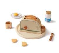 Amagogo Cucina Giocattolo da Tavolo Gioco di Ruolo Accessori Pentole Posate Cibi Finti Compatto per Gioco Quotidiano Apprendimento Prescolare Casa Regali , Tostapane