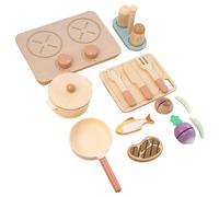 Amagogo Cucina Giocattolo per Bambini, Accessori in Miniatura per Giochi di Ruolo, Giocattoli da Cucina in Legno per la motricità fine, per Bambini in età
