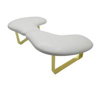 Amagogo Cuscino per unghie, supporto per braccio pieghevole antiscivolo per nail art, cuscino per poggiamani da salone, stazione da tavolo per unghie per, Bianco