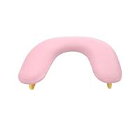 Amagogo Cuscino poggiamani per nail art, stazione da tavolo antiscivolo a forma di U per manicure e unghie, per nail art, fai da te, trucco e artigianato, Rosa