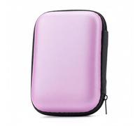 Amagogo Custodia Porta Cuffie Viaggio Organizer Accessori Elettronici EVA Semirigida con Cerniera Protettiva Interna Adatta a Viaggi, Pink