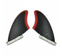 Amagogo da Surf Fibra di Vetro Pinna Accessorio Ricambio Ottimizzate per Scorrimento ’acqua E Controllo in Attacco a 2 Punti per Tavole Fish Moderne Adatte , Rosso+Nero