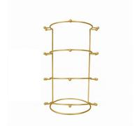 Amagogo Diademi con Base Rotonda Multiuso gioie Compatto Espositivo per Negozi di Gioielli, Oro, 4 Livelli