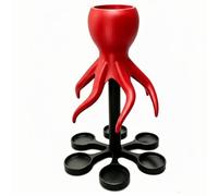 Amagogo Dispenser Alcol Squid Distributore Bicchieri Accessorio Bar Plastica Originale Facilità Uso Adatto per Riunioni Casa Feste Tematiche, Rosso, Rosso