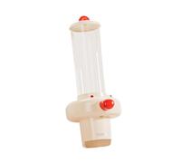 Amagogo Dispenser per Bicchieri, Porta Dispenser D'acqua, Organizer Estraibile Trasparente E Versatile per Bicchieri di Carta, Ideale per Bagni, Ristorant, Rosso