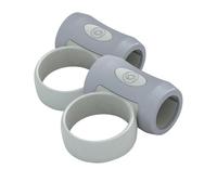 Amagogo Drum Practice Aid Bacchetta Esercizio Drumming Strumento Guida Presa Controllo Posizione Fascia Silicone Antiscivolo Leggera Comoda per Metodo Pulito, Grigio+Bianco Riso, 2 Bacchette 2A/2B