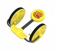 Amagogo Equilibrio Bambini Bilanciamento Mezzo Gioco Sensoriale con Base Triangolare E Sedile PP E Metallo Supporta Coordinazione E Postura Adatto per Stanza Giochi Attività in Casa, Giallo