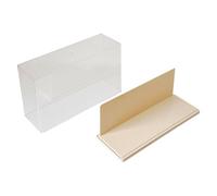 Amagogo Espositore per Bambole, Contenitore per Bambole, Organizer da Tavolo, espositore per Bambole, Antipolvere, per Personaggi Anime, Peluche, Beige