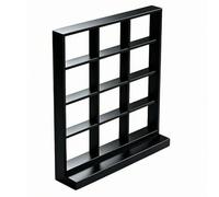 Amagogo Finestra per Casa Delle Bambole Scena Miniatura Modello Cornice Apertura Griglia Rettangolare 12 Riquadri Base Piatta in Plastica Ingegneristica PLA, Nero