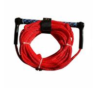 Amagogo Fune da Trazione Corda per Wakeboard Maniglia Ergonomica Antiscivolo Lunga Resistente per una Presa Sicura Adatto a Stile Navigazione E Sport Acquatici, Rosso, Rosso