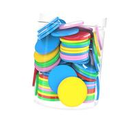 Amagogo Gettoni per il conteggio da 25 mm, contatori matematici, 100 pezzi, accessori robusti e rotondi per l'apprendimento dei bambini, multiuso, con, Colorato