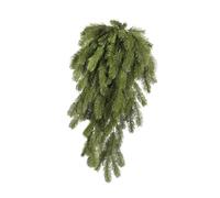 Amagogo Ghirlanda invernale artificiale con pianta sospesa, decorazione natalizia, a forma di goccia, per porta d'ingresso, feste, casa, inaugurazione, Verde