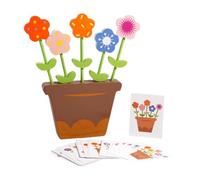 Amagogo Giocattoli educativi interattivi per Bambini Piccoli, Blocchi di Legno con Fiori, Giocattoli educativi per Lo Sviluppo interattivo per Bambini e