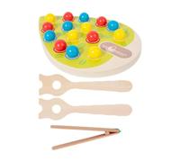 Amagogo Gioco di abbinamento di colori con palline di legno color arcobaleno, perline, attività di educazione precoce, gioco logico per bambine e bambini