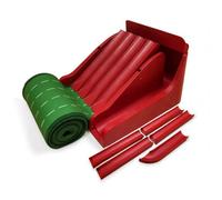 Amagogo Golf Putting Tappetino Putt per Allenamento Golf Corsie Parallele Indicazioni Visive Rimando Palla Design Compatto Arrotolabile Adatto per Pratica Ricreativa
