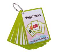 Amagogo in inglese, parole, carte cognitive, portatili con verdure, giocattoli tascabili, per bambini in età prescolare.