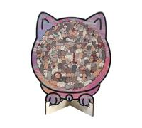 Amagogo in Legno a Forma di Gatto, Decorativo, Portatile, coordinazione Occhio-Mano, in Legno a Forma di Animale, di Gatti, Regali di, Style G