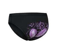 Amagogo Intimo da Ciclismo Pantaloncini da Donna Mutande Mutande Slip da Bici Fodera Imbottitura 3D per Ciclismo Mountain Bike Equitazione da Donna, Nero e Viola, l