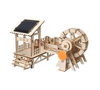 Amagogo Kit di Blocchi di Legno per Costruzioni, Kit scientifico, Gioco di Ruolo Fai da Te, Set di mulini ad Acqua per la macinazione del Riso, Modello per la