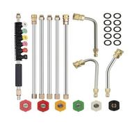 Amagogo Kit di Prolunga per Idropulitrice | aste Acciaio Inossidabile, Attacco Rapido, Asta di Prolunga con Ugelli, per Lavaggio Auto