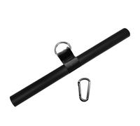 Amagogo LAT Pull Down Straight Bar Deadlift Handle Grip Cable Machine Attachment per Sollevamento Pesi, con Moschettone