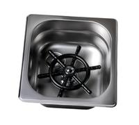 Amagogo Lavabicchieri automatico per tazze, pulizia rapida, pratico detergente per tazze da caffè, latte e tè, in acciaio inox per cucina e hotel, Argento