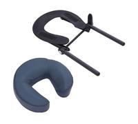 Amagogo Lettino da massaggio con supporto per il viso con cuscino a forma di U, supporto regolabile in lega di alluminio, attrezzatura per massaggi, per il, Blu Navy