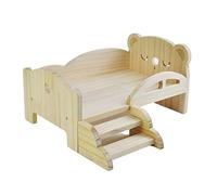 Amagogo Letto in Miniatura per Bambole con Scaletta, 30 Cm, 1:6, Accessori per Camera da Letto per Bambole alla Moda, Set di Mobili E Decorazioni, Orso