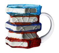 Amagogo Libri Pila Tazza da caffè Forniture Regali per Accessori per la Lettura Articoli per Lettori Scrittori Topi di Biblioteca Amanti dei, Maniglia Trasparente