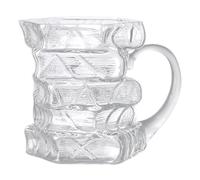 Amagogo Libri Pila Tazza da caffè Forniture Regali per Accessori per la Lettura Articoli per Lettori Scrittori Topi di Biblioteca Amanti dei, Tazza Trasparente