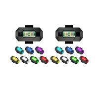 Amagogo Luci stroboscopiche a LED, torcia ricaricabile tramite USB, luci di emergenza compatte e impermeabili, 7 colori, per, veicoli, aerei e, 16 Pezzi