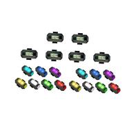 Amagogo Luci stroboscopiche a LED, torcia ricaricabile tramite USB, luci di emergenza compatte e impermeabili, 7 colori, per, veicoli, aerei e, 20 Pezzi