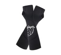 Amagogo Manicotti da pallavolo con imbottiture di protezione e foro per il pollice, maniche per l'avambraccio, morbidi e traspiranti antiscivolo, nero, LXL