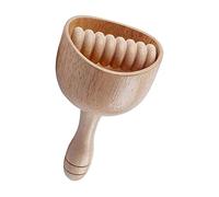 Amagogo Massaggio Tazza Svedese Palmare in Legno Multifunzionale Portatile Durevole Strumento per Scolpire Il Corpo Leggero per Allenatore Spalle Polpaccio, con rulli 18 cm X 9 cm