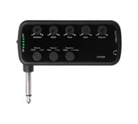 Amagogo Mini amplificatore per cuffie per bassi portatile con 3 effetti integrati, mini plug and play professionale, ricaricabile tramite USB per esibizioni a