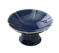 Amagogo Mini espositore per dessert, piatto da frutta con piedini, elegante, mini espositore per torte, piatto per snack per cupcake, decorazioni per feste da, Profondo Blu