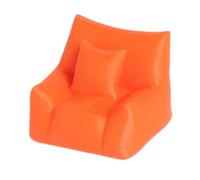 Amagogo Mini Poltrona per Casa Delle Bambole Divano Arredo Accessorio con Cuscino Integrato E Look Tessile Adatta a Hobbisti Collezionisti Architettura in Miniatura Diorama in, Orange