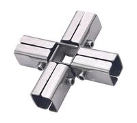 Amagogo Morsetti per terminali di collegamento per tubi quadrati per ferramenta per ringhiere di recinzione per tubi quadrati da 1" x 1", 5 Modi, 125 Mm
