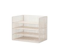 Amagogo Organizer Documenti Ufficio Carrello Portadocumenti Scaffale Portaoggetti Mensola Verticale in Ferro a Più Ripiani con, Nero Classico, Quattro Strati - Verticale