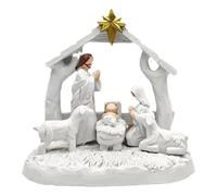 Amagogo Ornamento per presepe di Gesù Bambino, presepe in resina, set per nascita, decorazione per ufficio