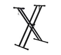 Amagogo OSSERA TASSERE SEGLIO X Piegatura stabile stabile in ferro pesante Doppio supporto per pianoforte digitale per viaggi, Standard