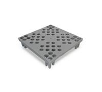 Amagogo Pallet Industriale Pedana Piattaforma Rialzata Base Modulare in HDPE con Collegamento Interbloccante Adatto a Separazione Merci Staging Carichi, Grigio, 40x40x10cm