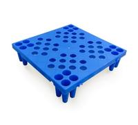 Amagogo Pallet Industriale Pedana Piattaforma Rialzata Base Modulare in HDPE con Collegamento Interbloccante Adatto a Separazione Merci Staging Carichi, Blu, 40x40x10cm