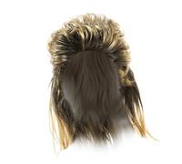 Amagogo Parrucca Cosplay Rocker Personaggio Costume Parrucca Accessorio Costume, Vestire Retro Anni 70 80 Disco Parrucca Disco Parrucca per Halloween, giallo B