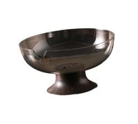 Amagogo Pedestal Fruttiera Centrotavola con Piedistallo Ciotola Decorativa Vassoio Portafrutta Pet AntiGraffio Stabile Adatta a Cucina Soggiorno Sala da Pranz, Nero