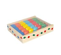 Amagogo Perline da infilare, giocattoli educativi da infilare con perline, blocchi da impilare per bambini che imparano a ordinare le forme e ad attività di