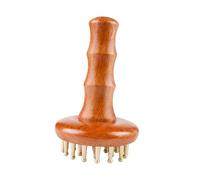 Amagogo Pettine per massaggio in legno 29 meridiani dei denti in ottone Strumento per adulti Ufficio Styling Famiglia Guasha Spazzola raschiante, Mappa Senza Punti