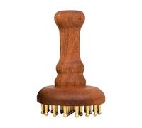 Amagogo Pettine per massaggio in legno, spazzola per meridiani, regalo per la casa, per la famiglia, per il rilassamento, per raschiare, in ottone, per